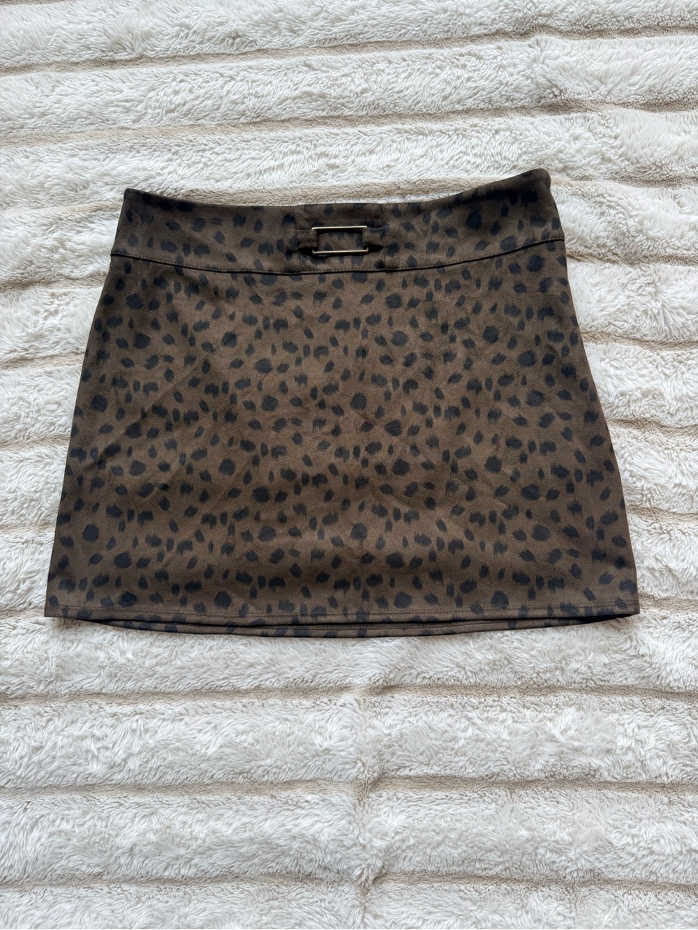 Primark Green & Black Leopard Print Mini Skirt Size US 8, NWT